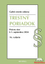 Trestný poriadok, 16. vyd., 9/2024